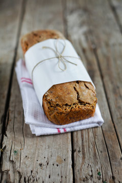 Rye rogenbrod pund loaf bread with seeds and whole grains