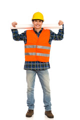 Relaxed Construction Worker.