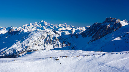 Fototapeta na wymiar Mont Blanc is the highest peak of Europe