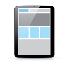 Web coding responsive html and css web design in tablet