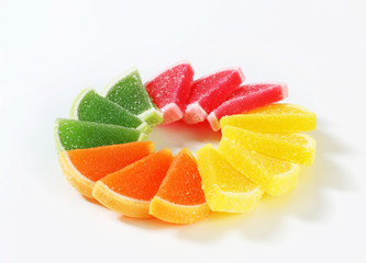 Fototapeta na wymiar Sugar coated jelly candy