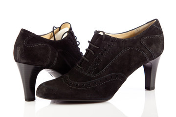 women shoes on white background