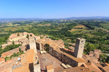 Fototapeta na wymiar Cityscape of San Gimignano
