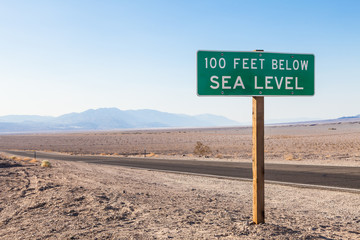Below sea level