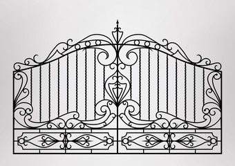 Forged gate. Vector EPS10.