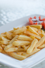 french fries on dish