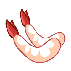 shrimp isolated illustration