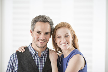 portrait of a beautiful couple looking at camera