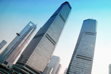 Fototapeta na wymiar SHANGHAI view of skyscrapers Pudong