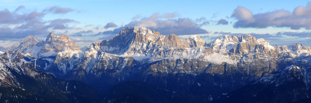 Some views of Dolomiti Alps Italy during winter time..