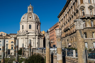 Fototapeta premium Roma, cartello menu su strada