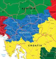 Fototapeta premium Slovenia map