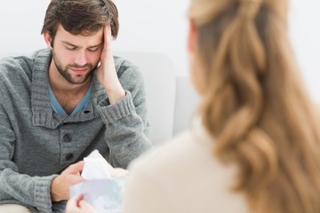 Man in meeting with a financial adviser