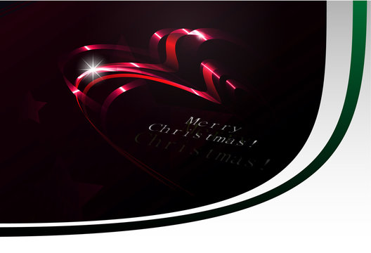 Abstract Christmas Ribbons Background