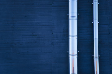 Chimney modern building with sky blue