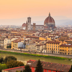 Fototapeta premium Florence city during sunset