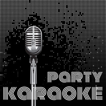 vector background for karaoke party
