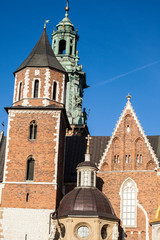 Fototapeta premium Wawel Cathedral,famous Polish landmark on the Wawel Hill,Cracow