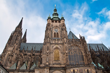 Fototapeta na wymiar Saint Vitus Cathedral in Prague, Czech Republic