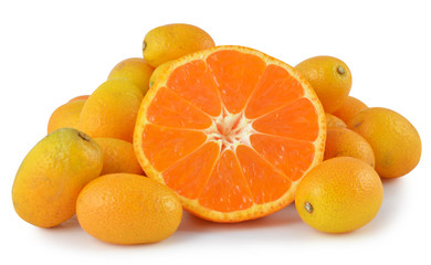 small Ripe orange isolated on white background