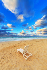 beach chair on a beach