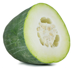 Winter melon on white background - obrazy, fototapety, plakaty