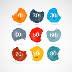 Discount Labels, Tags Set