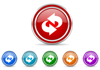 rotation icon vector set