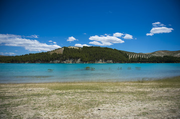 Lake whit blue sky.