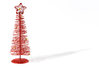 Modern red Christmas tree