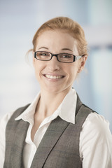 portrait of businesswoman in workplace