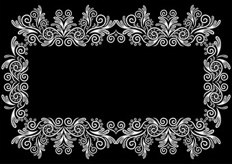 Abstract floral frame