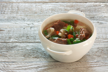Soup with meat and vegetables