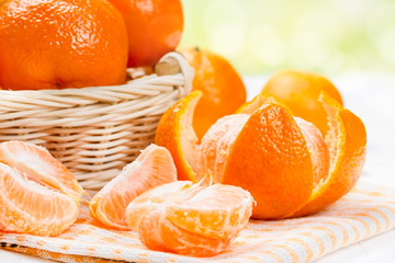 Ripe juicy tangerines