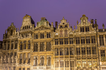 Fototapeta premium Guildhalls on Grand Place in Brussels, Belgium.