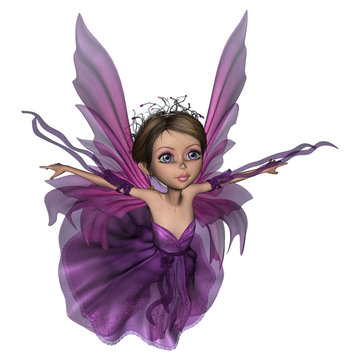 Flying Little Fairy Butterfly