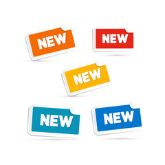 Colorful New Labels, Tags Set