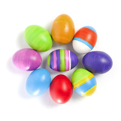 Coloured easter eggs