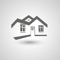 Vector symbol of home, house icon, silhouette, real estate
