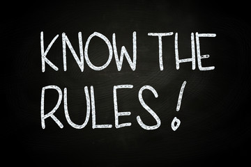 Obraz premium Know The Rules !