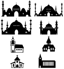 Lieux de cultes en 8 icônes