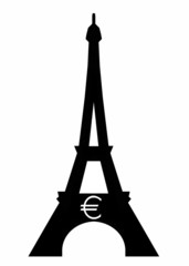 Euro dans une Tour Eiffel