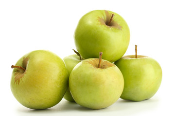 sweet apples, isolated on white
