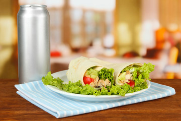 Kebab - grilled meat and vegetables,