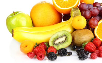 Naklejka na ściany i meble Fresh fruits and berries close up