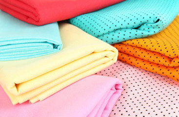 Cloth fabrics close up
