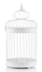 Beautiful decorative cage, isolated on white