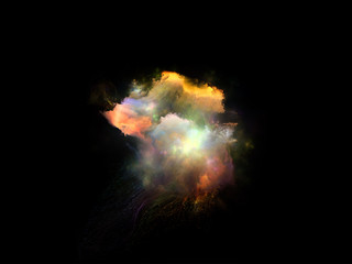 Inner Life of Fractal Nebulae - obrazy, fototapety, plakaty