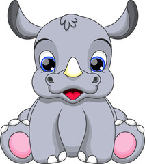 cute baby rhino