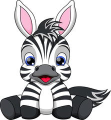Fototapeta na wymiar cute baby zebra